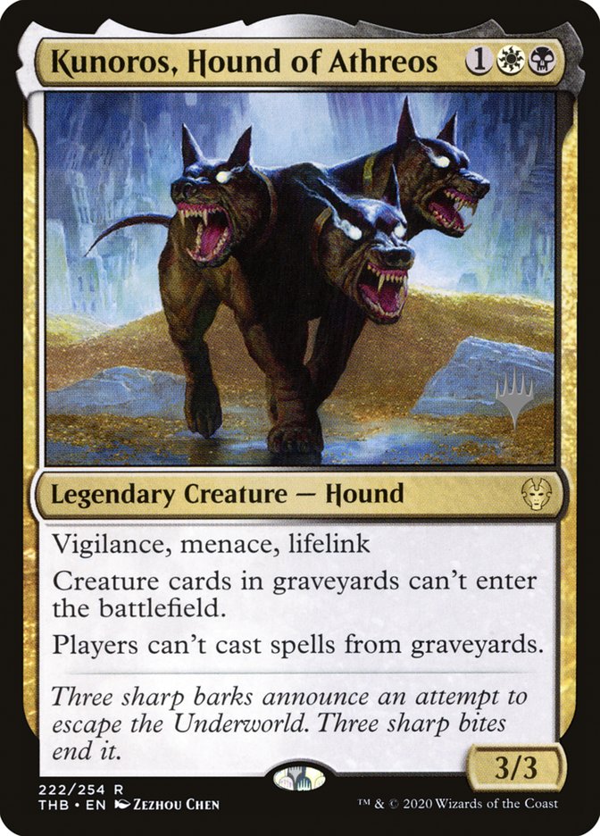 Kunoros, Hound of Athreos (Promo Pack) [Theros Beyond Death Promos] | Silver Goblin