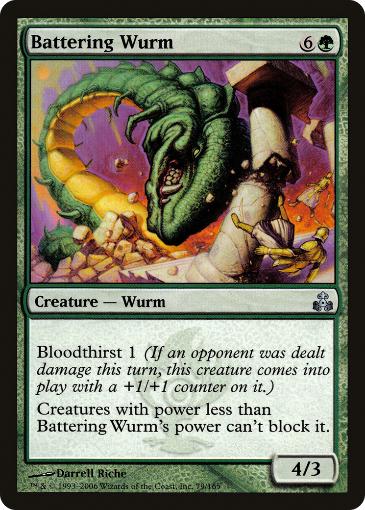 Battering Wurm (079) Foil - Guildpact