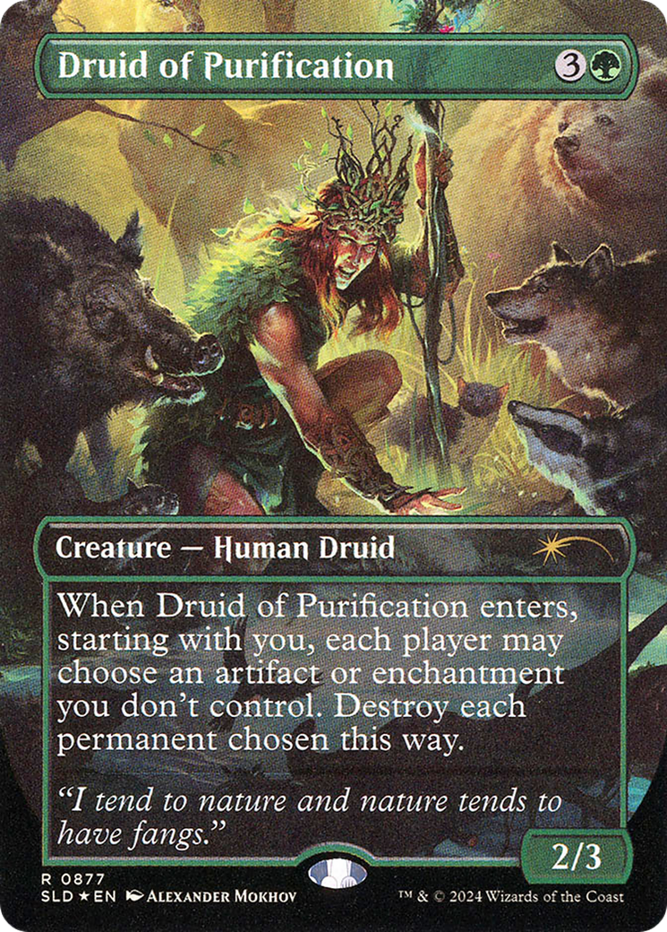 Druid of Purification (Rainbow Foil) [Secret Lair Drop Series] | Silver Goblin