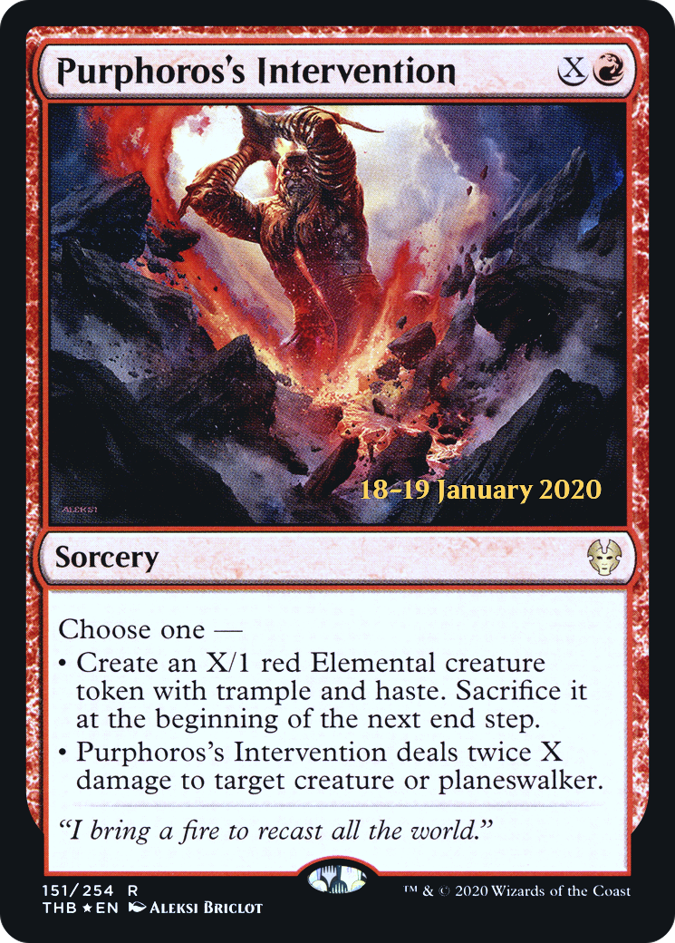 Purphoros's Intervention (151) Foil - Theros Beyond Death Promos