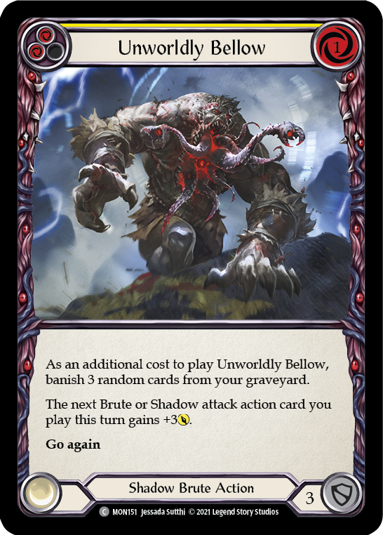 Unworldly Bellow (Yellow) [MON151] (Monarch)  1st Edition Normal | Silver Goblin