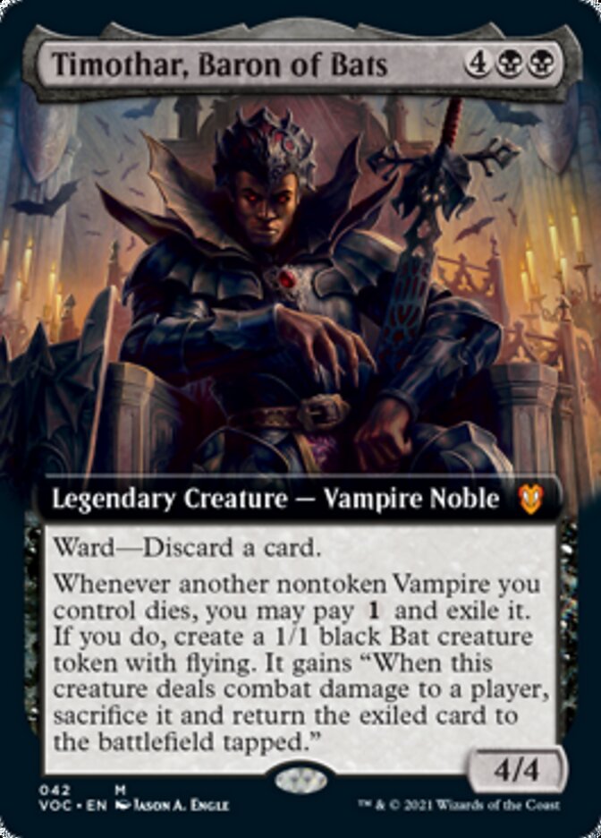 Timothar, Baron of Bats (Extended Art) [Innistrad: Crimson Vow Commander] | Silver Goblin