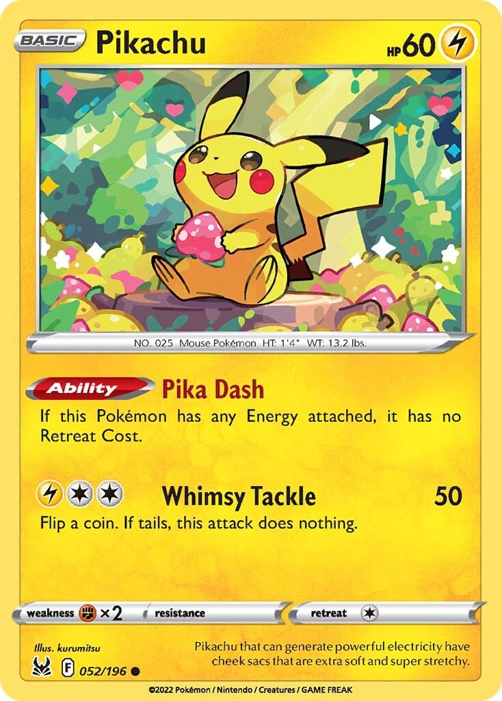 Pikachu (052/196) [Sword & Shield: Lost Origin] | Silver Goblin