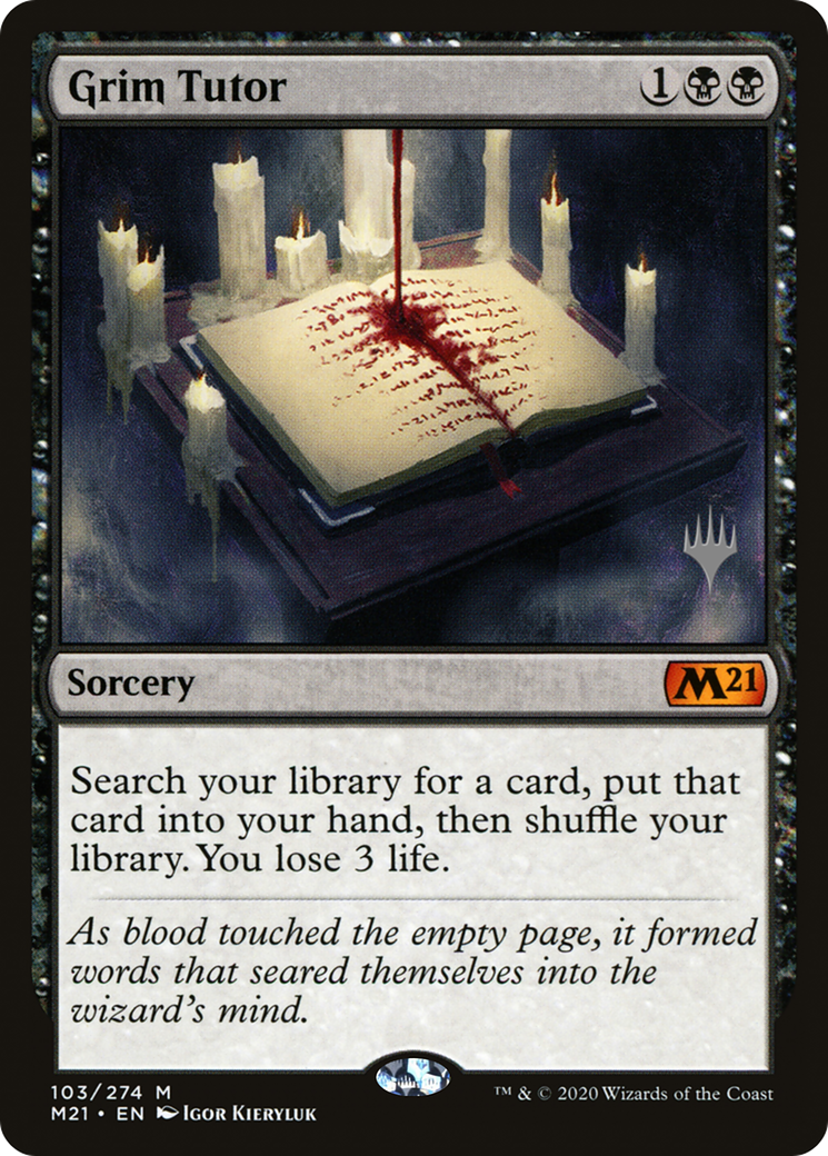 Grim Tutor (103) Foil - Core Set 2021 Promos
