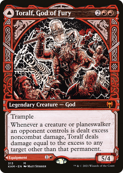Toralf, God of Fury // Toralf's Hammer (Showcase) [Kaldheim]
