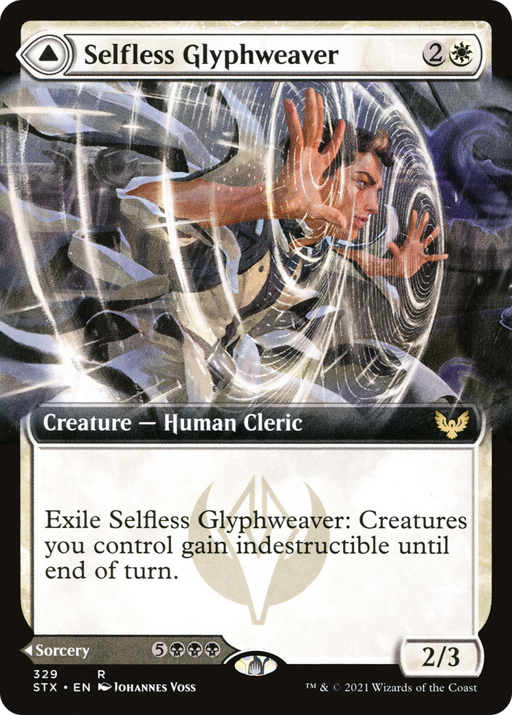 Selfless Glyphweaver (Extended Art) (329) Foil - Strixhaven: School of Mages