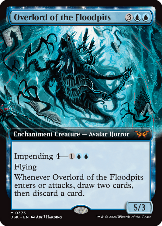 Overlord of the Floodpits (Extended Art) [Duskmourn: House of Horror] Foil
