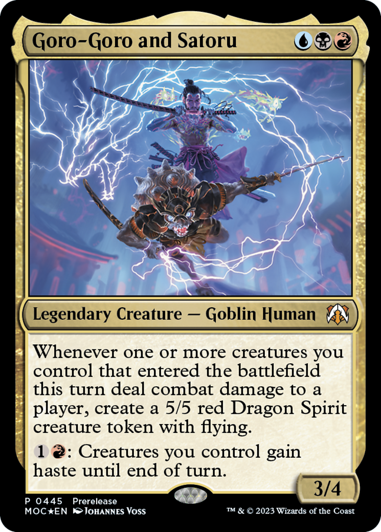 Goro-Goro and Satoru [March of the Machine Commander Prerelease Promos] | Silver Goblin