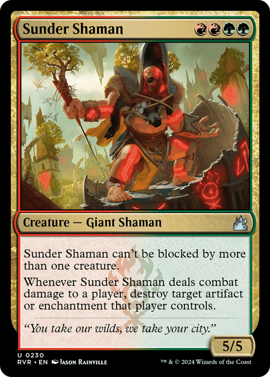 Sunder Shaman [Ravnica Remastered] Foil