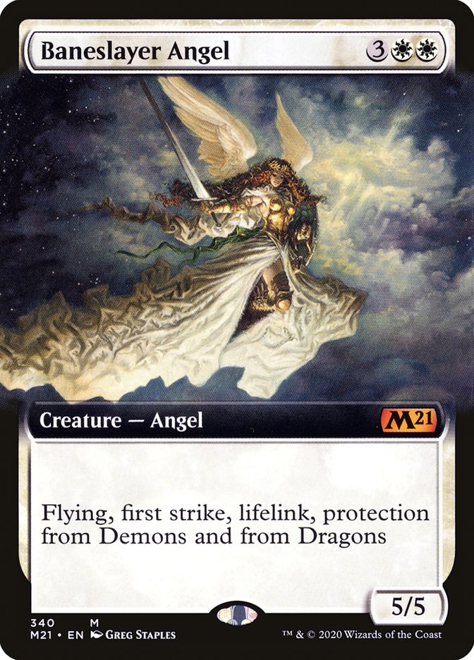 Baneslayer Angel (Extended Art) [Core Set 2021] | Silver Goblin