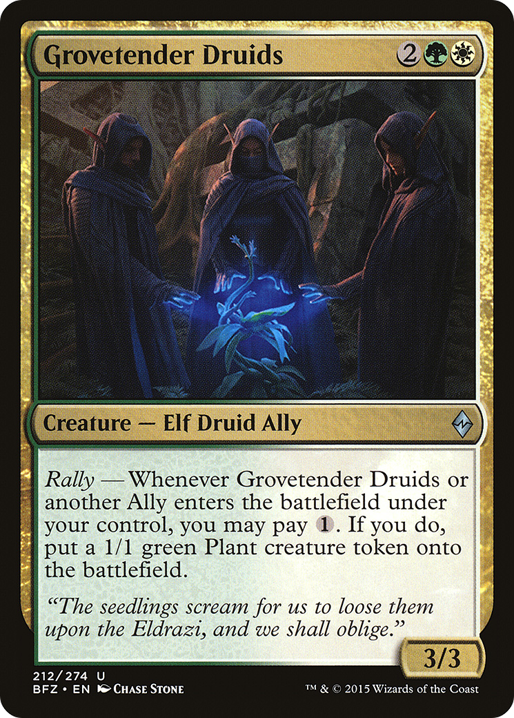 Grovetender Druids (212) Foil - Battle for Zendikar