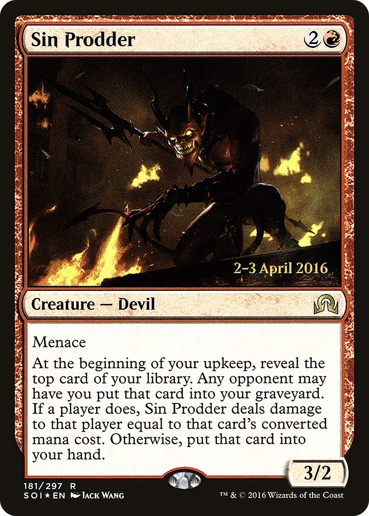 Sin Prodder (181s) Foil - Shadows over Innistrad Promos