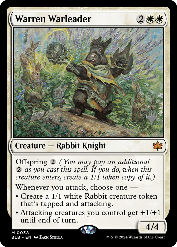 Warren Warleader (Promo Pack) [Bloomburrow Promos] | Silver Goblin