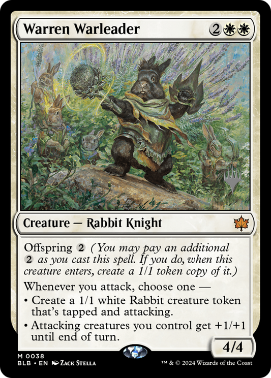 Warren Warleader (Promo Pack) [Bloomburrow Promos] Foil