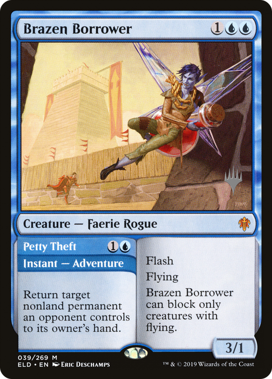 Brazen Borrower // Petty Theft (39p) Foil - Throne of Eldraine Promos