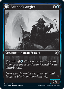 Baithook Angler // Hook-Haunt Drifter (042) Foil - Innistrad: Double Feature