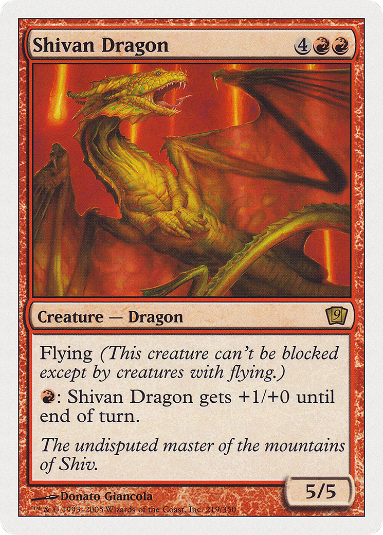 Shivan Dragon (219) - Ninth Edition