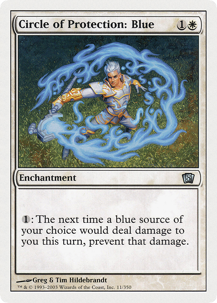 Circle of Protection: Blue (011) Foil - Eighth Edition