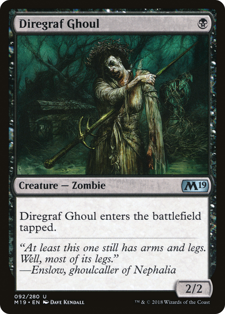 Diregraf Ghoul (092) Foil - Core Set 2019