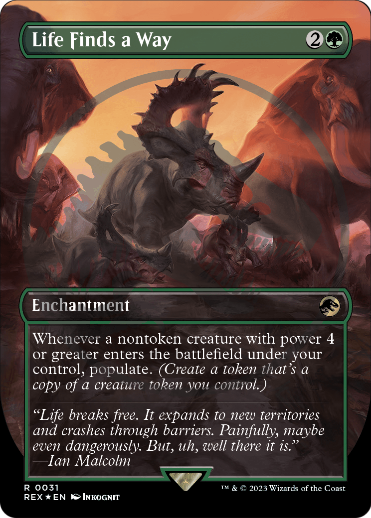 Life Finds a Way (Borderless) (031) Embossed Foil - Jurassic World Collection