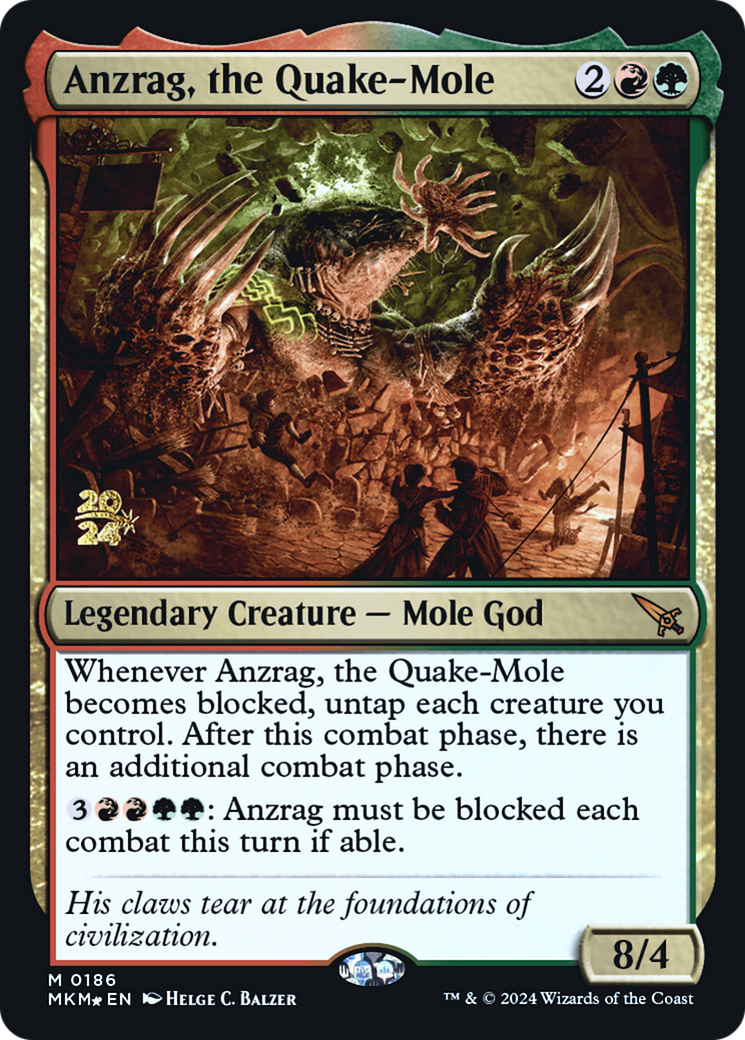 Anzrag, the Quake-Mole [Murders at Karlov Manor Prerelease Promos] | Silver Goblin