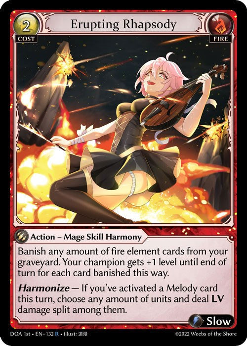 Erupting Rhapsody (132) [Dawn of Ashes: 1st Edition] Foil