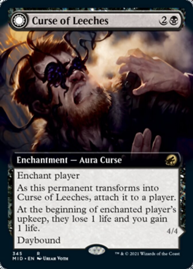 Curse of Leeches // Leeching Lurker (Extended Art) (345) Foil - Innistrad: Midnight Hunt