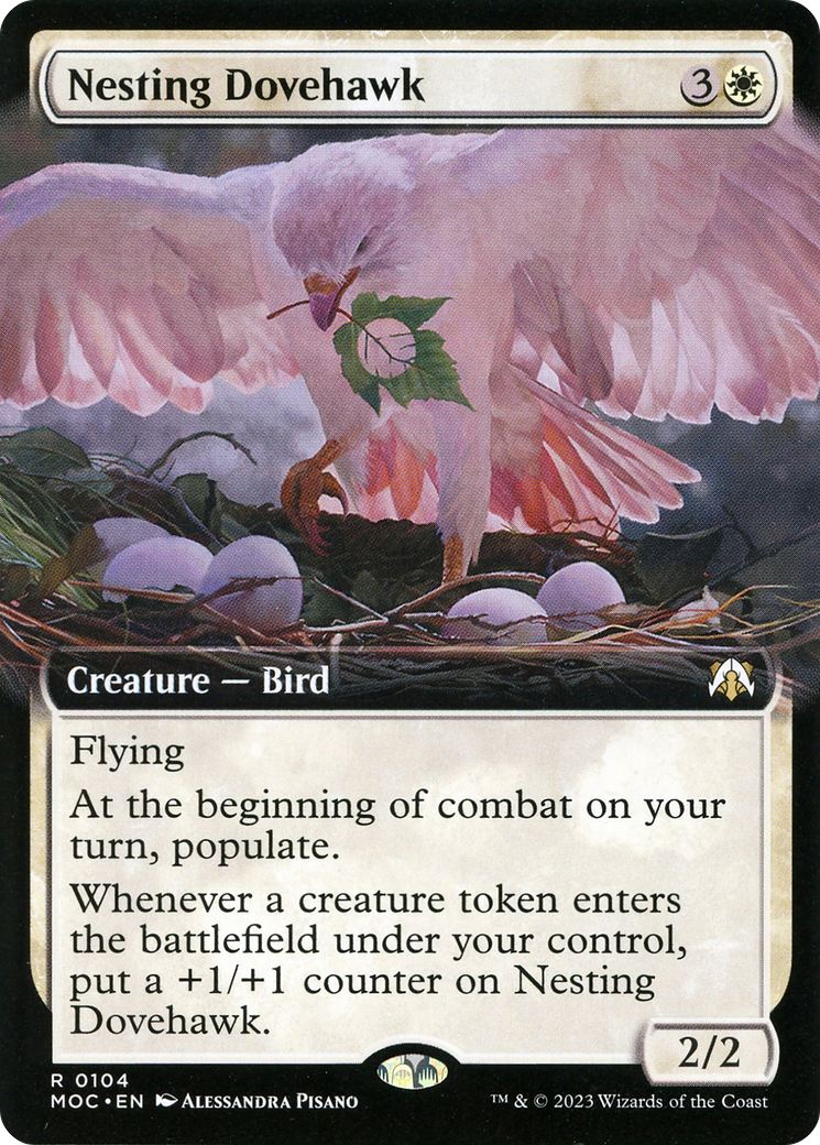 Nesting Dovehawk (Extended Art) (104) Foil - March of the Machine Commander