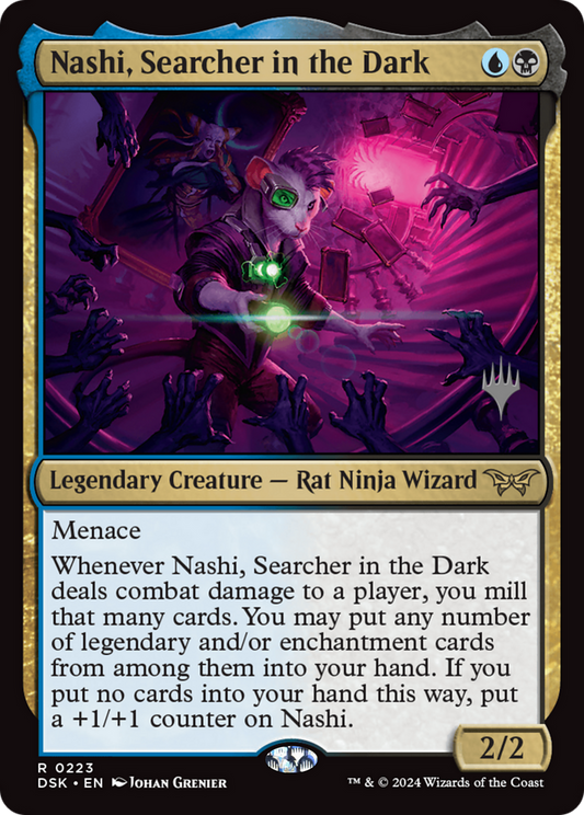 Nashi, Searcher in the Dark [Duskmourn: House of Horror Promos] Foil