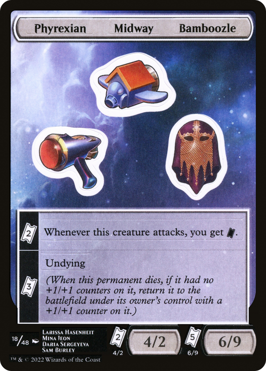Phyrexian Midway Bamboozle (018) - Unfinity Sticker Sheets