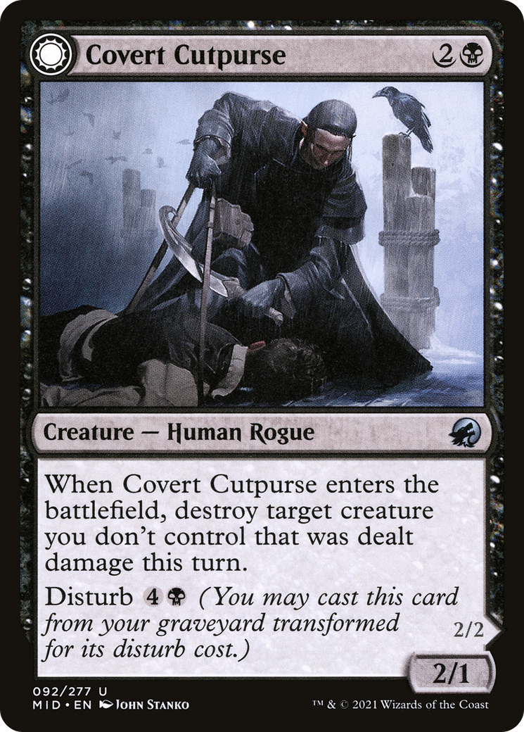 Covert Cutpurse // Covetous Geist (092) Foil - Innistrad: Midnight Hunt