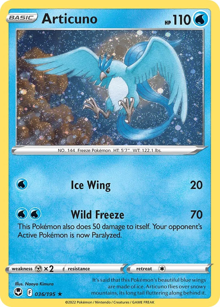 Articuno (036/195) (Cosmos Holo) [Sword & Shield: Base Set] | Silver Goblin