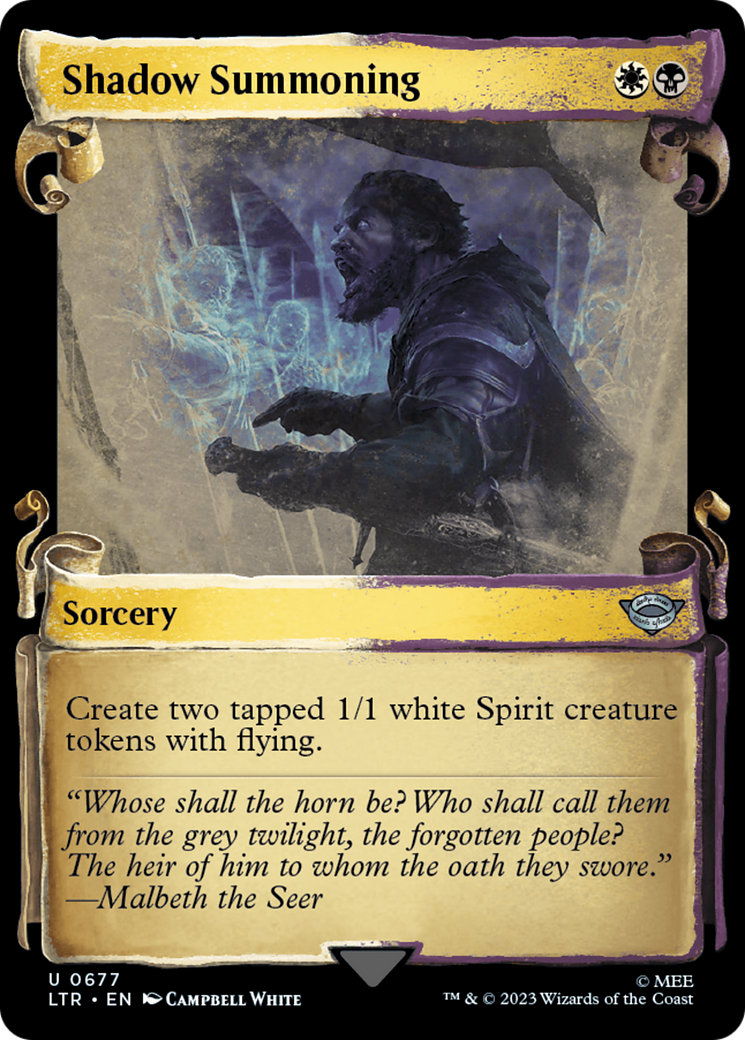 Shadow Summoning [The Lord of the Rings: Tales of Middle-Earth Showcase Scrolls] Foil