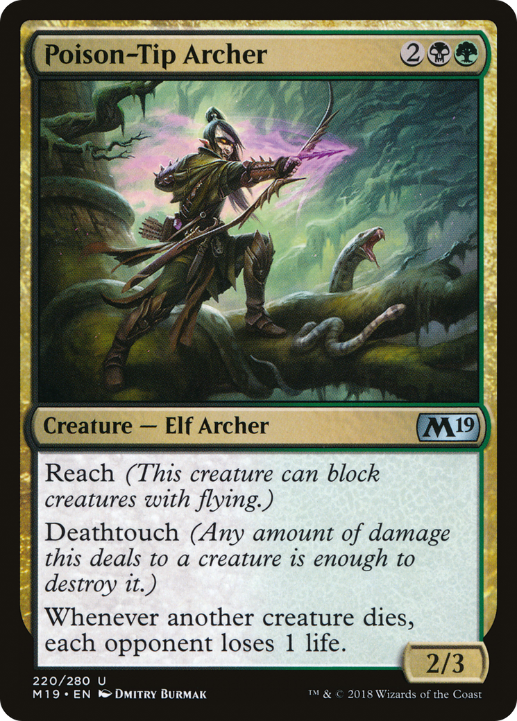 Poison-Tip Archer (220) Foil - Core Set 2019
