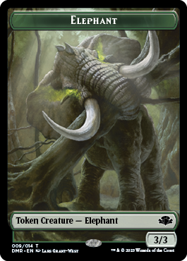 Elephant // Cat (008) Double-Sided Token [Dominaria Remastered Tokens] | Silver Goblin