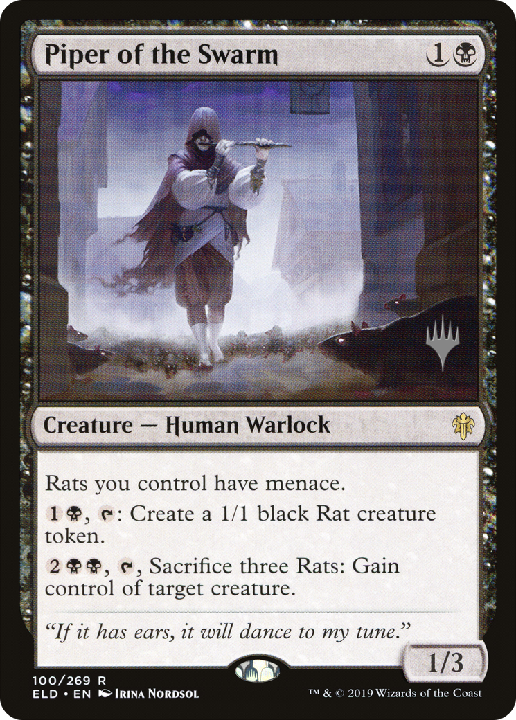 Piper of the Swarm (100) - Throne of Eldraine Promos