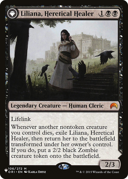 Liliana, Heretical Healer // Liliana, Defiant Necromancer (ORI-106) - The List