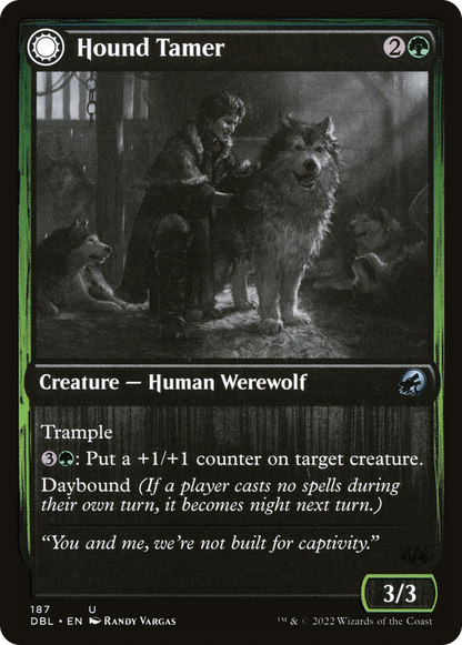 Hound Tamer // Untamed Pup (187) Foil - Innistrad: Double Feature