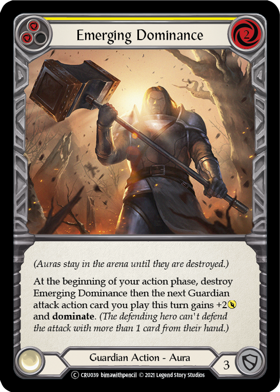 Emerging Dominance (Yellow) [U-CRU039] (Crucible of War Unlimited)  Unlimited Rainbow Foil | Silver Goblin