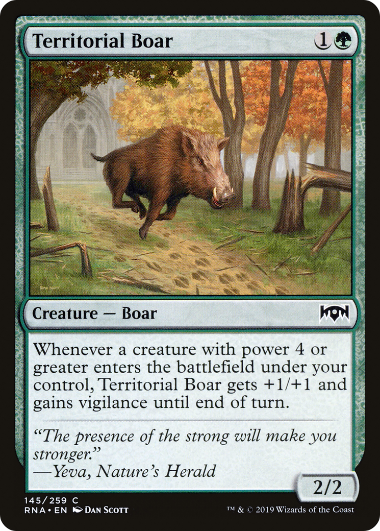 Territorial Boar (145) Foil - Ravnica Allegiance
