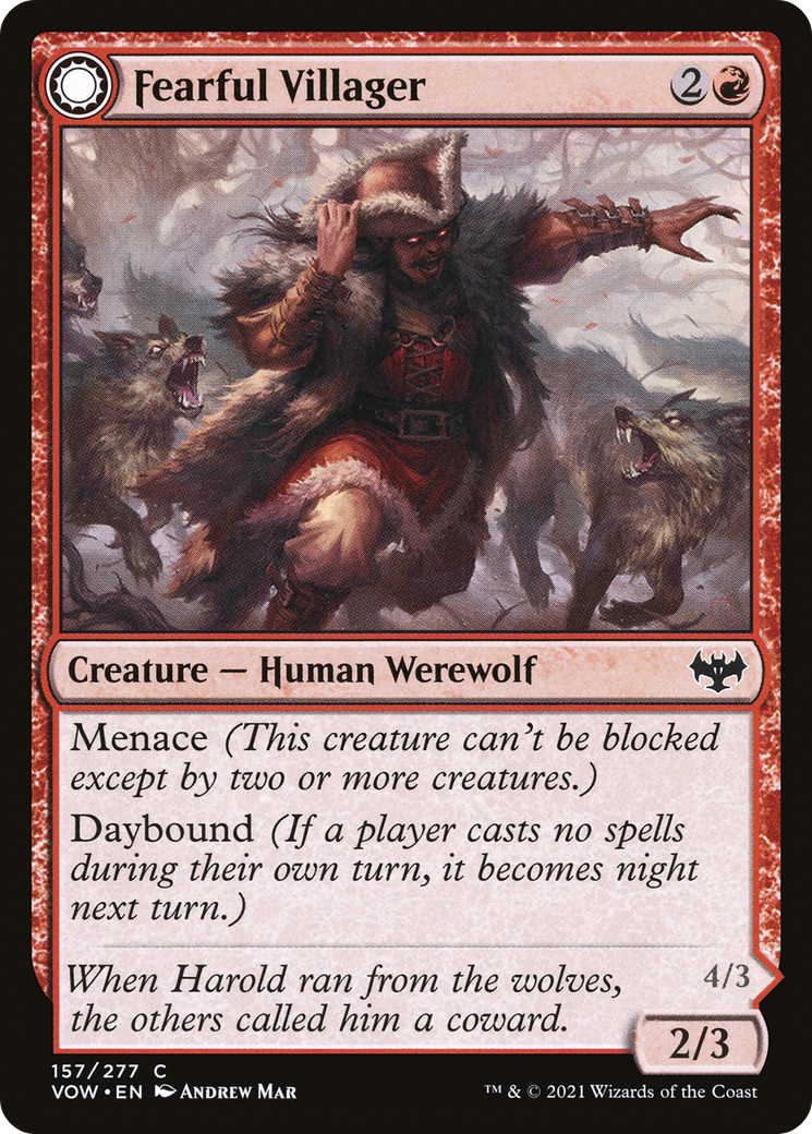 Fearful Villager (157) - Innistrad: Crimson Vow