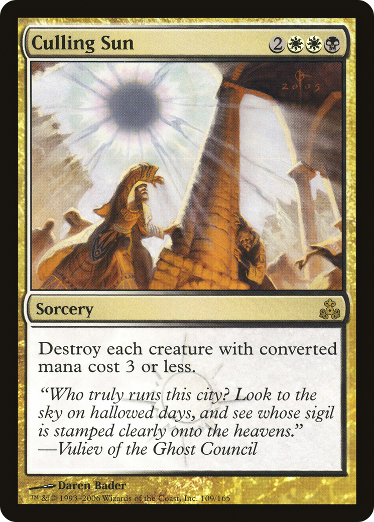 Culling Sun (109) Foil - Guildpact