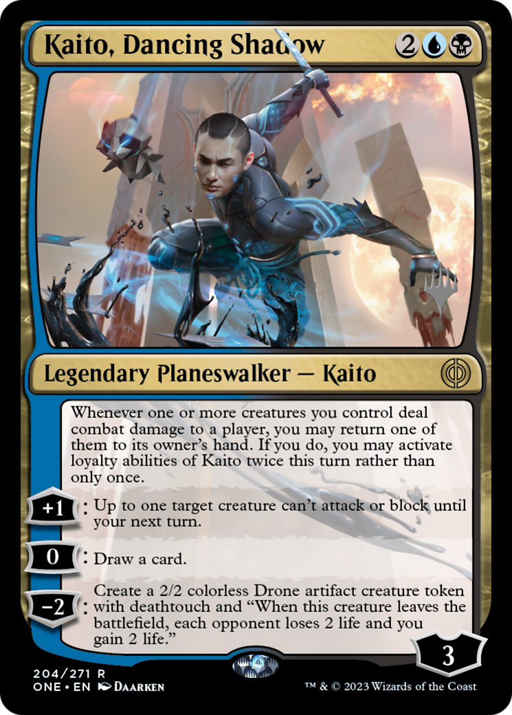Kaito, Dancing Shadow (204p) Foil - Phyrexia: All Will Be One Promos