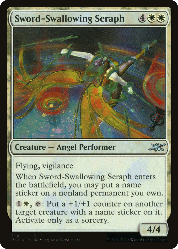 Sword-Swallowing Seraph (Galaxy Foil) (316) Foil - Unfinity