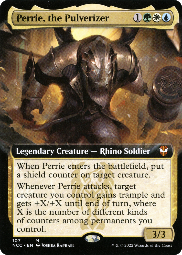 Perrie, the Pulverizer (Extended Art) (107) Foil - New Capenna Commander