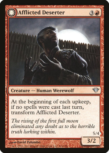 Afflicted Deserter // Werewolf Ransacker (081) - Dark Ascension Foil
