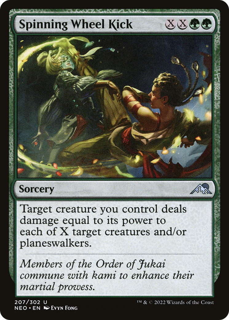 Spinning Wheel Kick (207) Foil - Kamigawa: Neon Dynasty