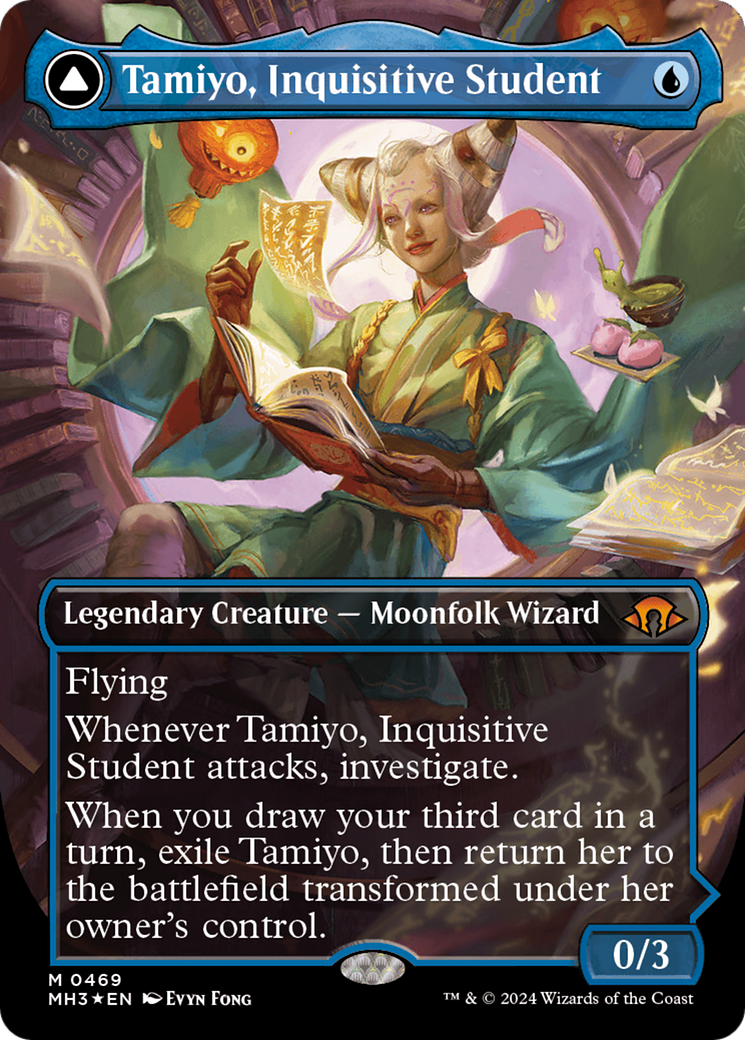 Tamiyo, Inquisitive Student // Tamiyo, Seasoned Scholar(Borderless) Foil (469)