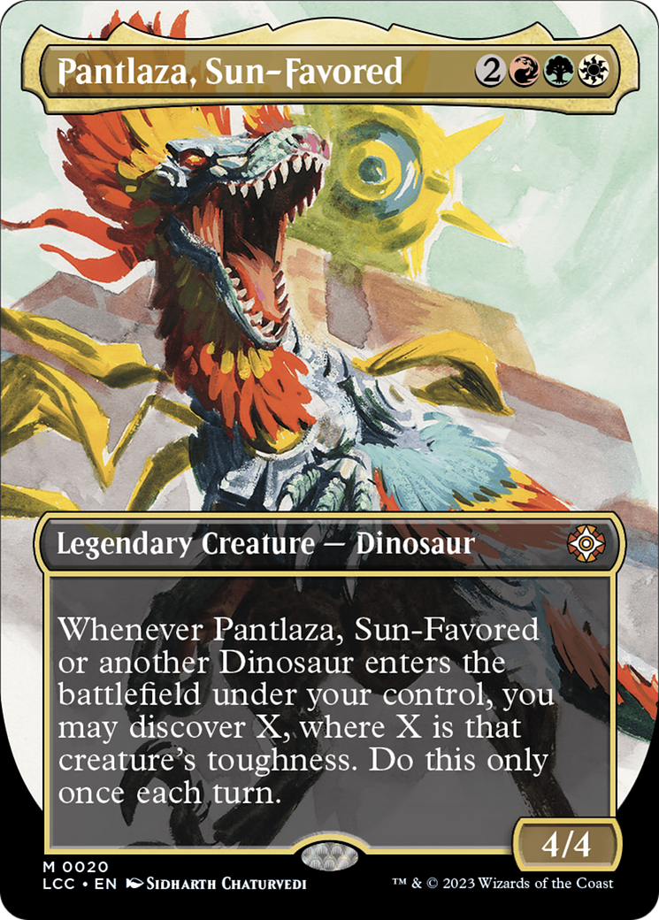 Pantlaza, Sun-Favored (Borderless) (020) Foil - The Lost Caverns of Ixalan Commander