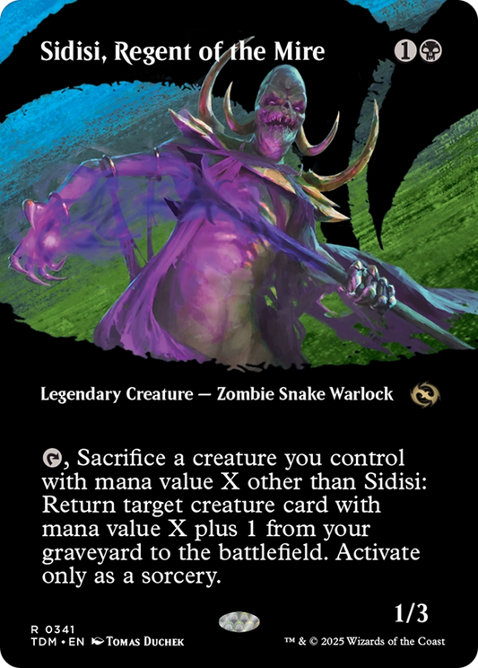 Sidisi, Regent of the Mire (Borderless) (341) Foil - Tarkir: Dragonstorm